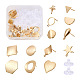 Kissitty 26Pcs Heart & Geometry Brass Stud Earring Findings(KK-KS0001-20)-1