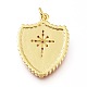 Real 18K Gold Plated Brass Micro Pave Clear Cubic Zirconia Enamel Pendants(ZIRC-A017-02G-RS)-3