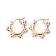 Ion Plating(IP) 304 Stainless Steel Flower Hoop Earrings for Women(EJEW-K242-05RG)-1