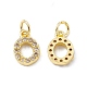 Real 18K Gold Plated Brass Micro Pave Clear Cubic Zirconia Charms(KK-E068-VB452-O)-1