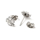 Enamel Clover with Crystal Rhinestone Stud Earrings with 316 Surgical Stainless Steel Pins(EJEW-A081-12P-03)-2