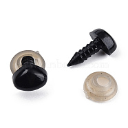 Craft Plastic Doll Noses, Safety Noses, Black, 15.5x9x6.5mm, Pin: 3.3~3.6mm(KY-R072-19A)