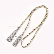 Curtain Tassel Tieback Rope, for Home Window Decorations, Gray, 112cm(AJEW-WH0104-26A)