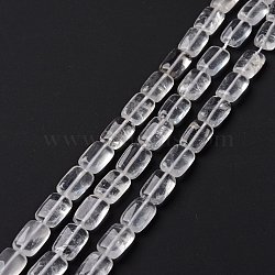 Natural Quartz Beads Strands, Rectangle, 12~12.5x8~8.5x4~5mm, Hole: 0.8mm, about 33pcs/strand, 15.75 inch(40cm)(G-C238-43)