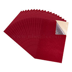 Jewelry Flocking Cloth, with Rubber, Dark Red, 29.5x20cm(TOOL-BC0008-11D)