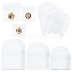 AHADERMAKER 100Pcs 3 Sizes PVC Single Pocket Coin Sleeves Holders, Individual Clear Plastic Coin Flips Coin Protector, for Coin, Jewelry Small Items Collection Storage, Clear, 8.6~12x5.5~7.5x0.05cm(ABAG-GA0001-22)