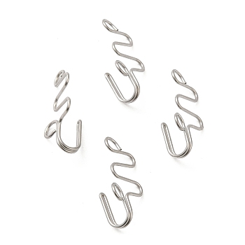 316 Surgical Stainless Steel Clip on Nose Rings, Nose Cuff Non Piercing Jewelry, Stainless Steel Color, 23x12x6.5mm
