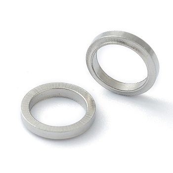 201 Stainless Steel Spacer Beads, Tube, Stainless Steel Color, 8x2mm, Hole: 6mm