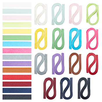 Globleland 15 Bags 15 Colors Quilling Paper Strips, Mixed Color, 530x5mm, about 120strips/bag, 1bag/color