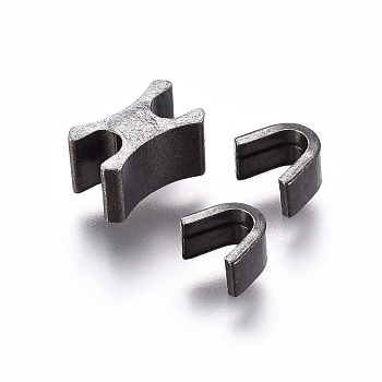 Clothing Accessories, Brass Zipper Repair Down Zipper Stopper and Plug, Gunmetal, 8.5x5x4.5mm, 4.5x5.5x3mm