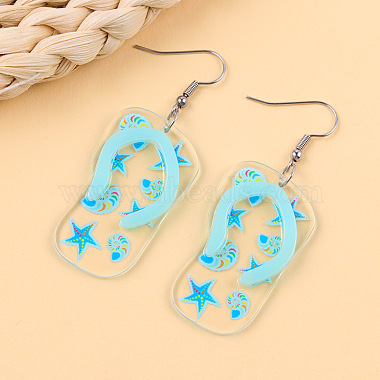 Acrylic Dangle Earrings(FS-WGF1684-02)-1