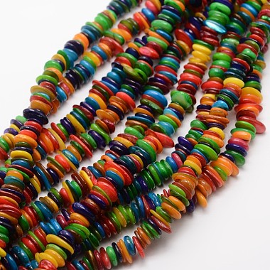 7mm Colorful Chip Freshwater Shell Beads