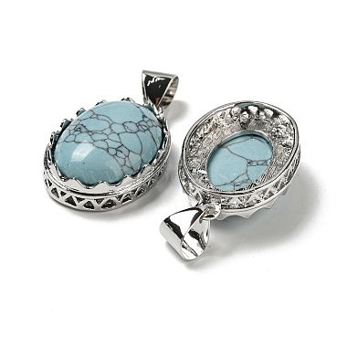 Synthetic Turquoise Pendants(G-Z050-06C)-2