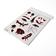 9шт 9 стиль Хэллоуин клоун ужас съемные временные татуировки бумажные наклейки для лица(AJEW-G048-05)-4