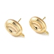 Brass Stud Earring Finding with Loops(KK-C042-06G)-1
