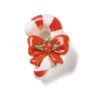 Christmas Theme Opaque Resin Decoden Cabochons, for Jewelry Making, Candy Cane, 23x17x9.5mm(RESI-F053-C09)