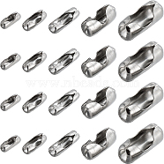 150Pcs 5 Styles 304 Stainless Steel Ball Chain Connectors, Stainless Steel Color, 5~13x2~6mm, hole: 0.6~2.5mm, Fit for 1.5~4.5mm ball chain, 30pcs/style(STAS-SC0007-17)