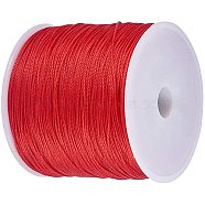 Round Waxed Polyester Cords, Twisted Cords, Dark Red, 0.5mm, about 106m/roll(YC-PH0002-04C-0.5mm)