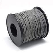 Faux Suede Cords, Faux Suede Lace, Dark Slate Gray, 2.7x1.5mm, about 27.34 yards(25m)/roll(LW-R027-2.7mm-1129)