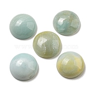 Natural Flower Amazonite Cabochons, Flat Round, 20~21.5x6~8mm(G-C115-02A-33)