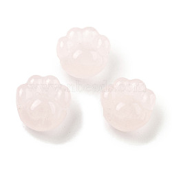 Natural Rose Quartz Beads, Paw Print, 15~15.5x15x9mm, Hole: 1.5mm(G-H007-02F)