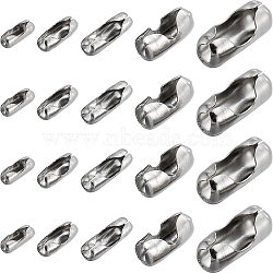 150Pcs 5 Styles 304 Stainless Steel Ball Chain Connectors, Stainless Steel Color, 5~13x2~6mm, hole: 0.6~2.5mm, Fit for 1.5~4.5mm ball chain, 30pcs/style(STAS-SC0007-17)