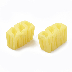 Resin Cabochons, Cheese, Imitation Food, Yellow, 17x8x11mm(CRES-N016-15)