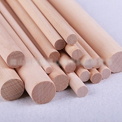 Round Wooden Sticks, Dowel Rods, for Children Toy Building Model Material Supplies, PeachPuff, 15x0.4cm(WOOD-WH0027-22C)