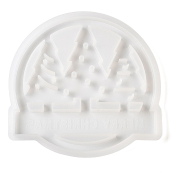 DIY Silicone Holder Molds, Resin Casting Molds, Clay Craft Mold Tools, White, Tree, 155x165x7mm, Inner Diameter: 150x130mm