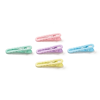 Spray Painted Iron Alligator Hair Clips for Girls, Mixed Color, 50x13x12mm