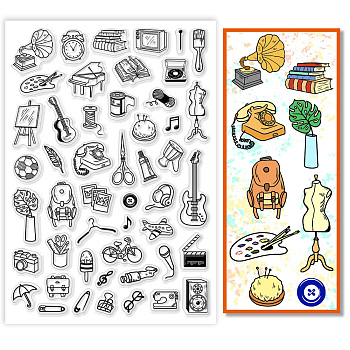 PVC Stamps, for DIY Scrapbooking, Photo Album Decorative, Cards Making, Stamp Sheets, Film Frame, Mixed Shapes, 21x14.8x0.3cm