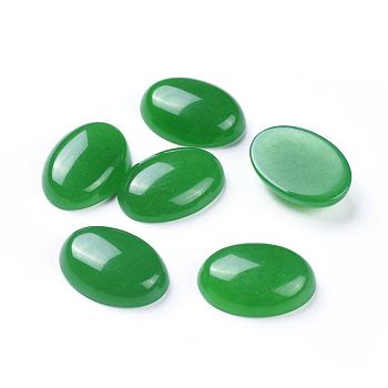 Natural White Jade Cabochons,  Dyed, Oval, 25x18x7mm