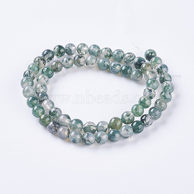 Chapelets de perles en agate mousse naturelle(G-L470-31-6mm)-3
