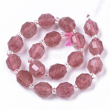 Natural Strawberry Quartz Beads Strands(G-R462-03)-2