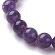 Natural Amethyst Round Beaded Stretch Bracelets(BJEW-JB10089-01)-4