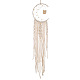 Moon and Owl Woven Net/Web with Macrame Cotton Wall Hanging Decorations(PW23021573095)-1