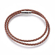 Bracelet en cuir tressé bracelets / colliers(BJEW-JB03918-02)-1