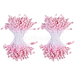 1 Bag Eco-Friendly Matte Gypsum Flower Core, Double Heads Flower Stamen Pistil, for Artificial Flower Making, Scrapbook, Home Decoration, Pink, 63x2.5mm, 240~260pcs/set(FIND-DJ0001-48B)