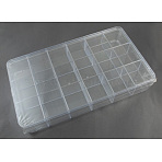 Plastic Bead Containers, Box, Clear, Size: about 29cm long, 16.5cm wide, 4.7cm thick(X-CON-S015)