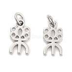 Brass Pendants, Cadmium Free & Nickel Free & Lead Free, Traditional Chinese Happy Charms, Platinum, 10.5x5.5x1mm, Hole: 2.4mm(KK-P271-30P)