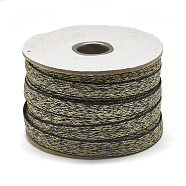 Nylon Ribbon, Imitation Snakeskin, Coffee, 3/8 inch(11mm), about 50yards/roll(45.72m/roll)(SRIB-N003-03K)