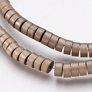 Electroplate Non-magnetic Synthetic Hematite Beads Strands, Long-Lasting Plated, Heishi Beads, Flat Round/Disc, Antique Bronze Plated, 4x2mm, Hole: 0.8mm, about 198pcs/strand, 15.94 inch(40.5cm)(G-I200-09C)