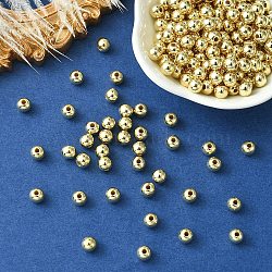 CCB Plastic Beads, for DIY Jewelry Making, Round, Golden, 6mm(CCB-YW0001-29C)