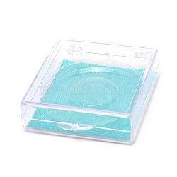 Reusable Plastic False Eyelashes Bottles, Empty Bottles, Turquoise, 67x60x20mm(MRMJ-WH0063-43H)