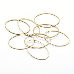 Brass Linking Rings, Oval, Lead Free & Cadmium Free & Nickel Free, Raw(Unplated), 26x16x0.7mm, Inner Diameter: 15x25mm(KK-P119-22C-RS)