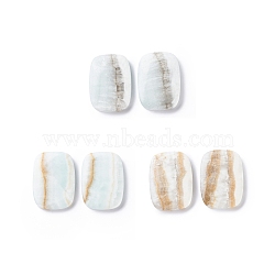 Natural Hemimorphite Cabochons, Recangle with Pattern, 25x18x4mm, about 2pcs/pair(G-D478-02C-01)