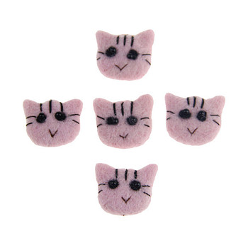 Handwork Felt Needle Felting Cat Ornaments, for Home Decoration Display, Flamingo, 40x30mm