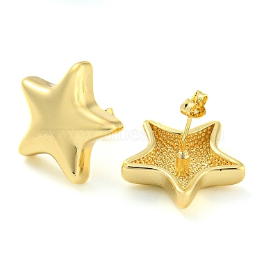 Rack Plating Brass Star Stud Earrings(X-EJEW-P242-05G)-2