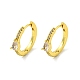 Brass Micro Pave Cubic Zirconia Hoop Earring(EJEW-C088-24G-01)-1