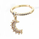 Brass Micro Pave Clear Cubic Zirconia Cuff Rings(RJEW-S045-009G-NR)-1